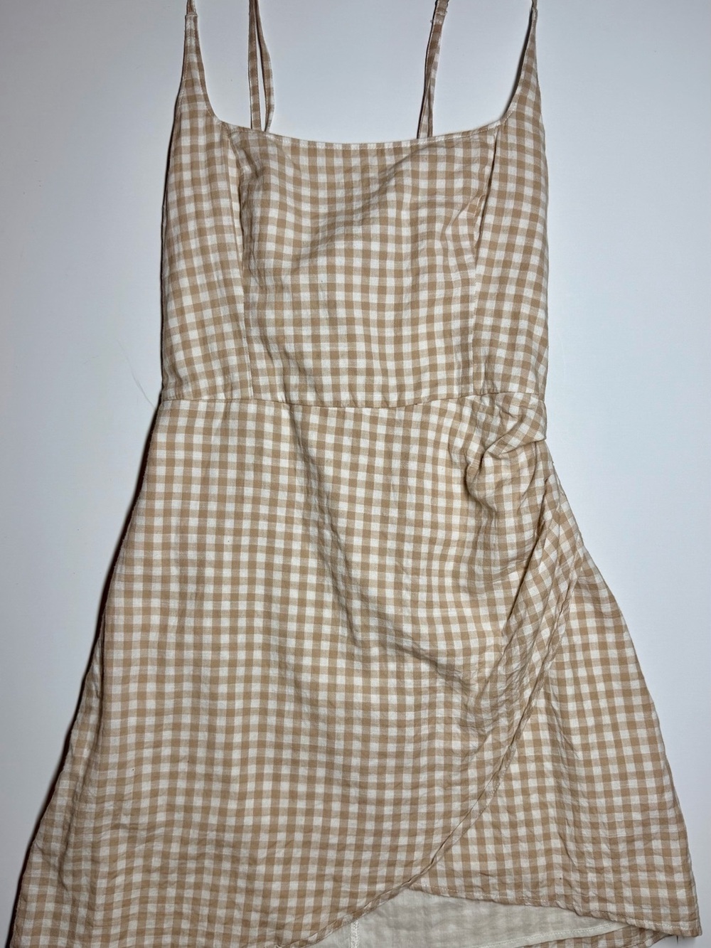 Abercrombie & Fitch Gingham Wrap Dress Sleeveless XS